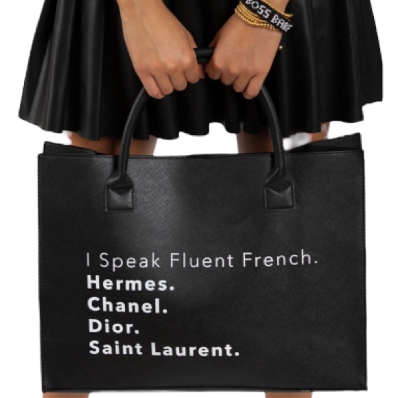 Los Angeles Trading Company LA/TC Handbags - LA/TC I Speak Fluent French Large Tote